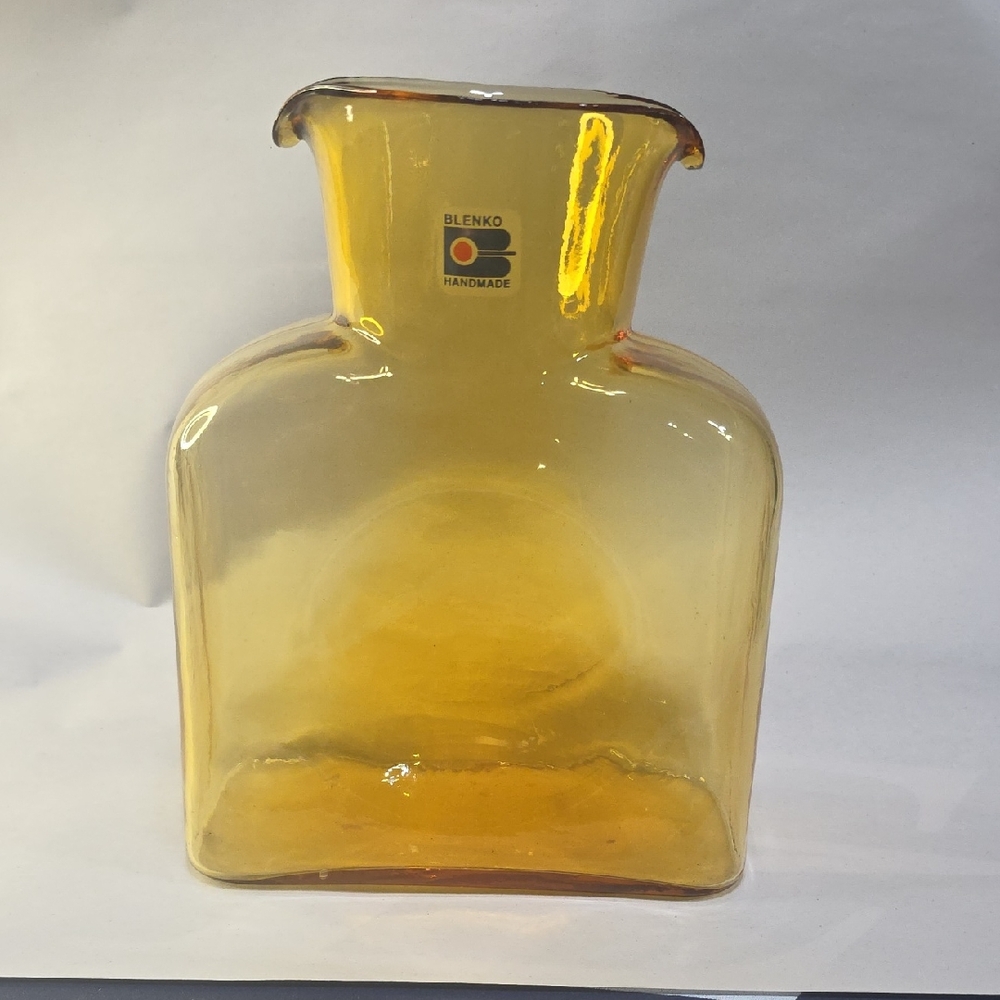 Blenko Light Amber Water Bottle